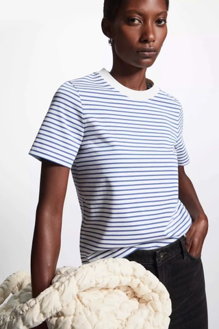 Tshirt COS kẻ ngang cổ tròn 5 màu