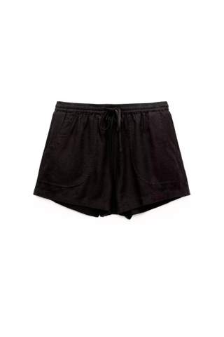 Quần short Pull&Bear linen 2 màu lưng chun