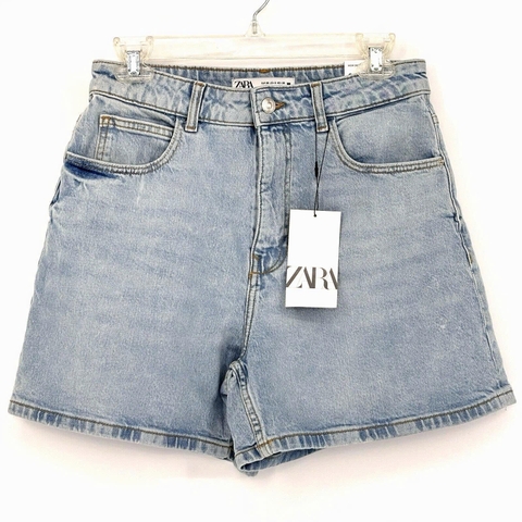 Quần short denim Zara dư xịn 2 khuy ly trước