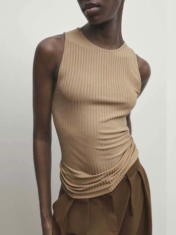 Top Massimo Dutti sát nách dệt kim 3 màu
