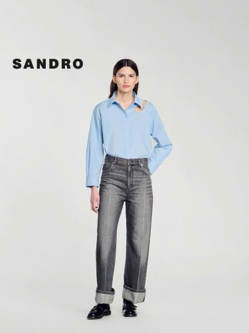 Sơ mi Sandro cổ đức khoét đá vai