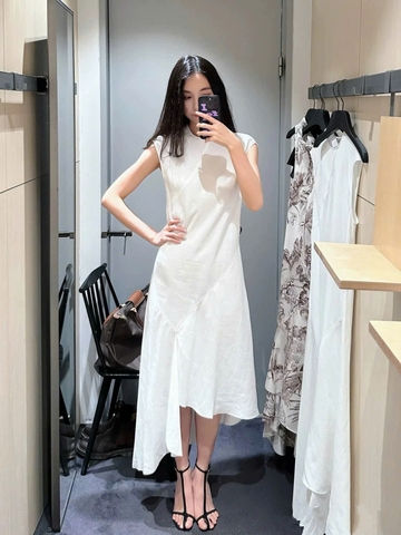 Váy COS linen khaki