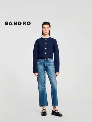 Áo cardigan cổ bọc