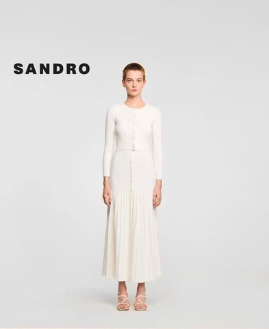Áo cardigan đan sườn cắt ngắn