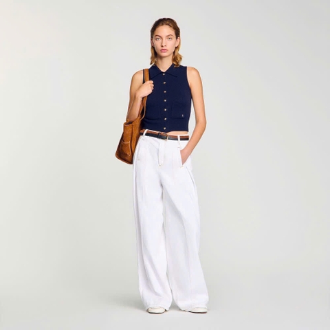 Áo khoác cardigan len và cashmere