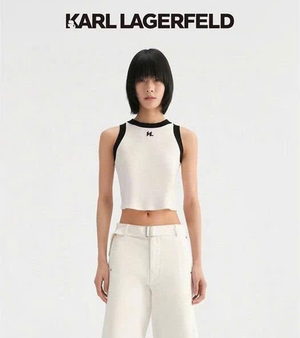 Áo croptop KARL 3 lỗ dệt kim