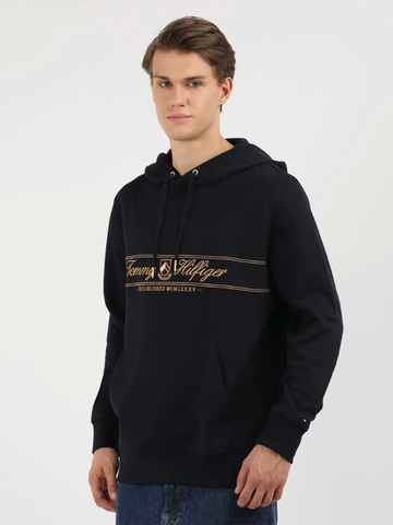 Áo hoodie Tommy thêu chữ dập nổi ngực  màu