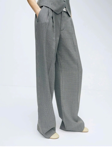 Quần suông Zara kẻ