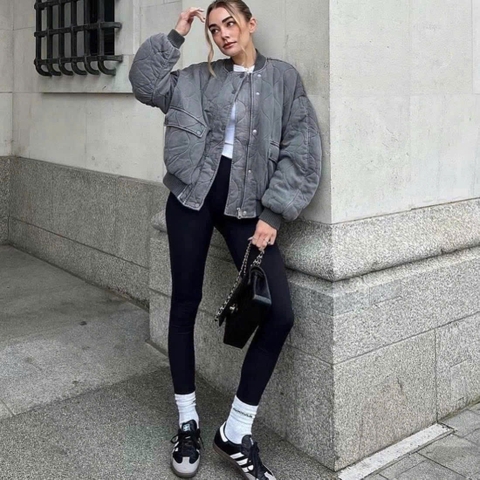 Jacket da Zara trấn trám phối cổ len