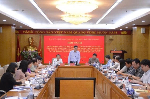 Đảm bảo đúng chủ trương tinh giản đầu mối và thống nhất hoạt động trong hệ thống Mặt trận