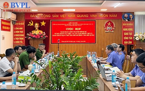 VKSND Khu vực 10 TP Hồ Chí Minh họp Liên ngành tháo gỡ khó khăn trong giải quyết án tạm đình chỉ