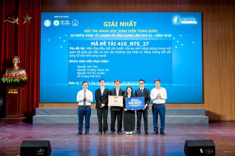 Olympic Kinh tế lượng và ứng dụng: Nghiên cứu khoa học sinh viên hướng tới các vấn đề quốc gia