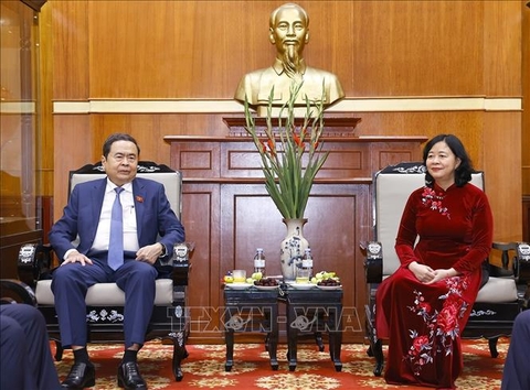 Chủ tịch Quốc hội thăm, chúc Tết Ủy ban Trung ương Mặt trận Tổ quốc Việt Nam