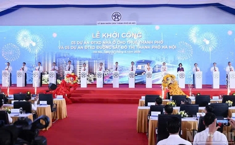 Thủ tướng Lê Minh Hưng dự lễ khởi công đồng loạt các dự án nhà ở cho thuê và đường sắt đô thị thành phố Hà Nội