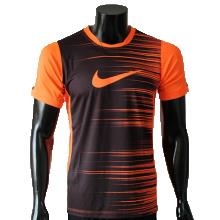 Quần áo bóng đá không logo Nike mã vạch đen cam