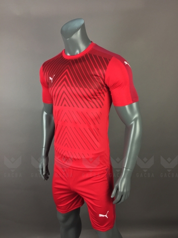 Áo bóng đá không logo Puma Halo đỏ