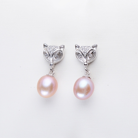 Bông khuyên tai ngọc trai Kiểu treo lắc Tinh tế - HOLY PEAL (8-9ly) - CTJ15041