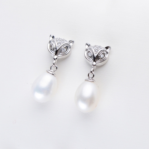 Bông khuyên tai ngọc trai Kiểu treo lắc Tinh tế - HOLY PEAL (8-9ly) - CTJ15041