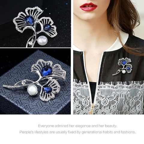 Cài áo ngọc trai Hoa đôi IRIS PEARL(9-10ly) - CTJ5101