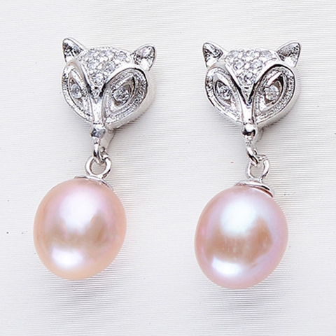 Bông khuyên tai ngọc trai Kiểu treo lắc Tinh tế - HOLY PEAL (8-9ly) - CTJ15041