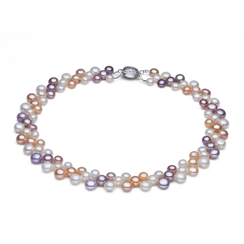 Vòng cổ ngọc trai tự nhiên Cao cấp Kết chùm Nho - GRAPES PERL (6-8ly) - CTJ5108