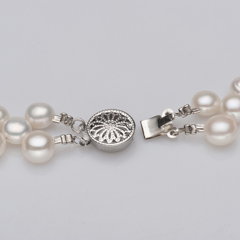 Vòng cổ ngọc trai tự nhiên Cao cấp Kết chùm Nho - GRAPES PERL (6-8ly) - CTJ5108