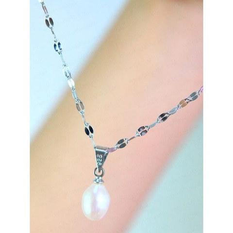 Bộ dây chuyền và hoa tai đính ngọc trai