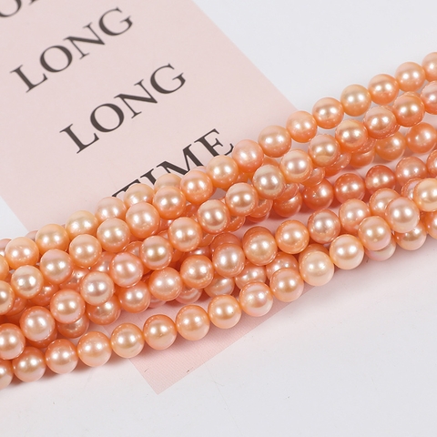 Dây ngọc trai nguyên liệu - Hạt tròn(9-10ly) - AAA+ (Bề mặt hoàn hảo bóng sáng)  - CTJ8