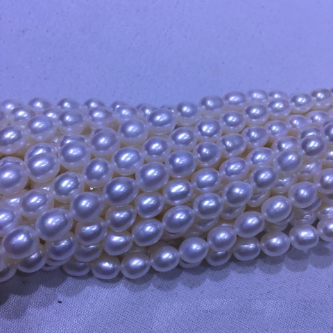 Dây ngọc trai nguyên liệu - Hạt xoài mọng(8-9ly) - AAA (Bề mặt hoàn hảo)  - CTJ64