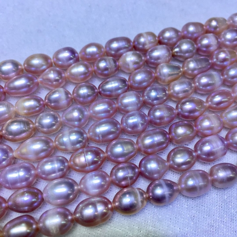 Dây ngọc trai nguyên liệu - Hạt xoài(7-8ly) - D (Bề mặt có chỉ và nếp nhăn)-CTJ74