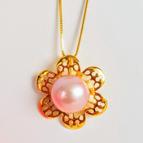 Bộ trang sức Dây chuyền Ngọc trai Cao cấp 4M - VARIOS PEARL (10-12ly) - CTJ0304 + Tặng kèm phụ kiện