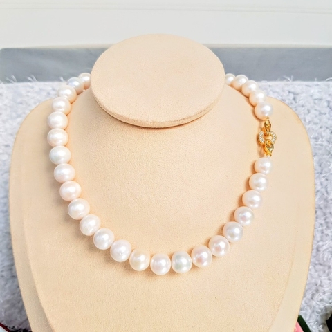 Chuỗi vòng cổ Ngọc trai thiên nhiên Cao cấp - Chuỗi Đơn - MOON PEARL (12ly) - CTJ0604