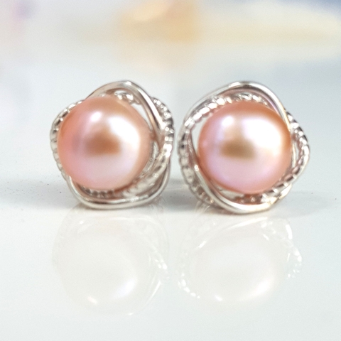 Bông hoa khuyên tai nữ Kiểu nụ Hình thiên hà - GALAXY PEARL(9ly) - CTJ0407