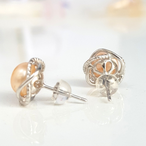 Bông hoa khuyên tai nữ Kiểu nụ Hình thiên hà - GALAXY PEARL(9ly) - CTJ0407