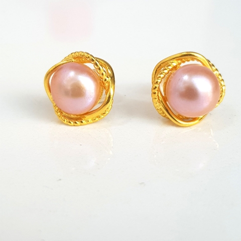 Bông hoa khuyên tai nữ Kiểu nụ Hình thiên hà - GALAXY PEARL(9ly) - CTJ0407