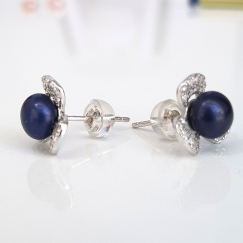 Bông hoa khuyên tai nữ Kiểu nụ Cỏ ba lá  TRIFOLIUM PEARL(7ly) - CTJ0107