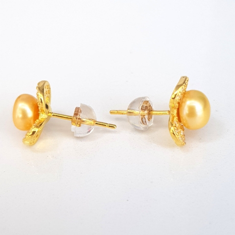 Bông hoa khuyên tai nữ Kiểu nụ Cỏ ba lá  TRIFOLIUM PEARL(7ly) - CTJ0107