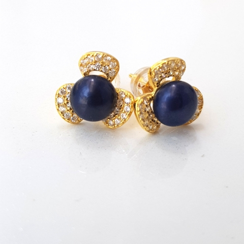 Bông hoa khuyên tai nữ Kiểu nụ Cỏ ba lá  TRIFOLIUM PEARL(7ly) - CTJ0107