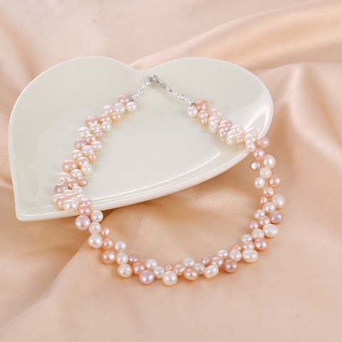 Vòng cổ ngọc trai tự nhiên Cao cấp Kết chùm Nho - GRAPES PERL (6-8ly) - CTJ5108