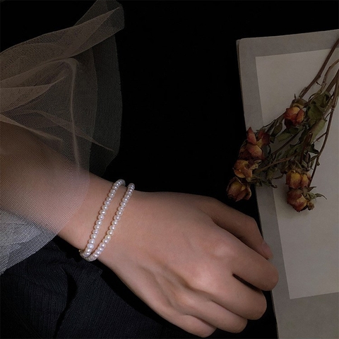 Vòng tay ngọc trai tự nhiên Cao cấp Chuỗi đôi biến hình vòng cổ - TRANSFORM PERL(5-7ly) - CTJ1704