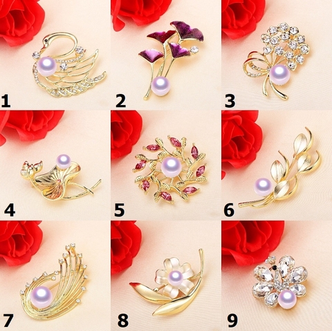 Cài áo ngọc trai 9 mẫu đẹp Drop PEARL(9-10ly) - CTJ5127