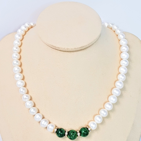 Bộ trang sức Ngọc trai Thiên nhiên Cao cấp 4M - Chuỗi đơn - PEARL AGATE - CTJ2720 + Tặng phụ kiện