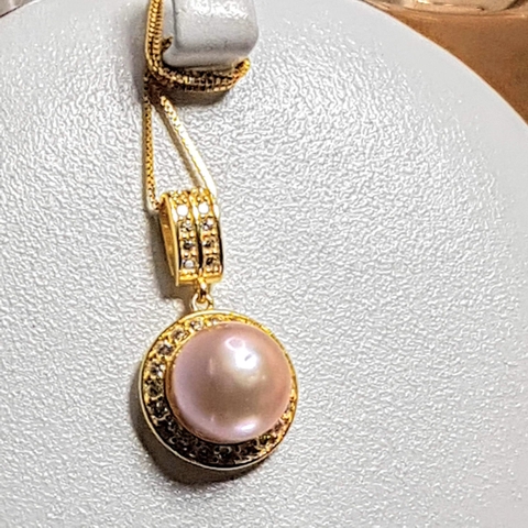 Bộ trang sức Ngọc trai Cao cấp 4M - Kiểu dây chuyền Đồng tâm - CONCENTRIC PEARL (10-13ly) - CTJ2003