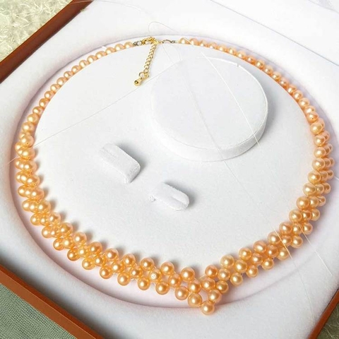 Chuỗi vòng cổ Ngọc trai thiên nhiên Cao cấp - Kết hạt tròn Quà tặng Bạn gái - OTIS PEARL (6-7ly) - CTJ0410