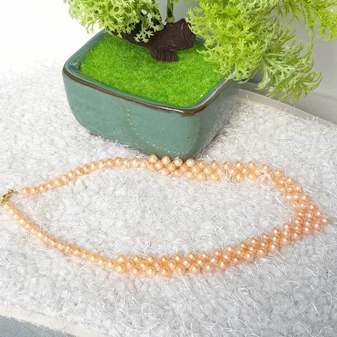 Chuỗi vòng cổ Ngọc trai thiên nhiên Cao cấp - Kết hạt tròn Quà tặng Bạn gái - OTIS PEARL (6-7ly) - CTJ0410