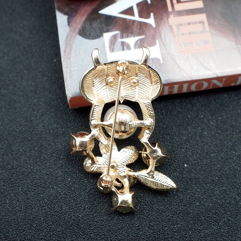 Cài áo ngọc trai Chim cú mèo OWL PEARL(8-9ly) - CTJ5122