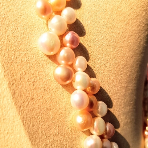 Vòng cổ Ngọc trai Cao cấp - ChuỗI đơn kết hoa - HOA PEARL (6-8ly) - CTJ2904