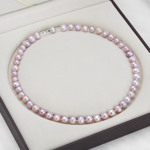 Vòng cổ Ngọc trai nước ngọt Thiên nhiên - Chuỗi đơn truyền thống - CLASS PEARL (8-9ly) - CTJ2112