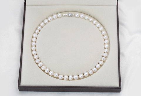 Vòng cổ Ngọc trai nước ngọt Thiên nhiên - Chuỗi đơn truyền thống - CLASS PEARL (8-9ly) - CTJ2112