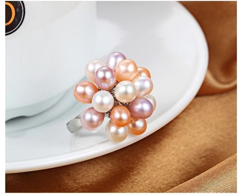 Nhẫn ngọc trai cao cấp Chùm dâu - MULBERRIES PEARL (4.5-5ly) - CTJ0113